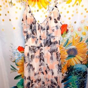 Heart Soul floral maxi high low dress